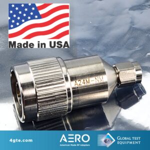 Aero 2.4mm Male to Type N Male Adapter, Made in the USA