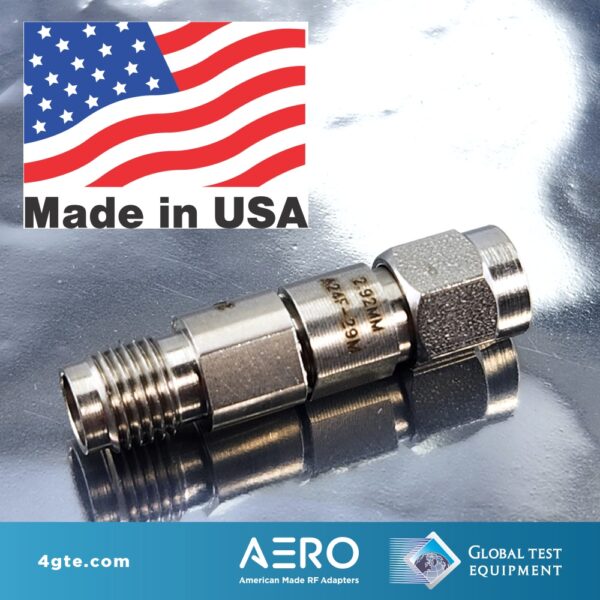 Aero 2.4mm Female to 2.92mm Male Adapter, Made in the USA