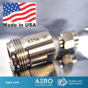 Aero A35M-NF 3.5mm Male to Type N Female Adapter - Made in the USA