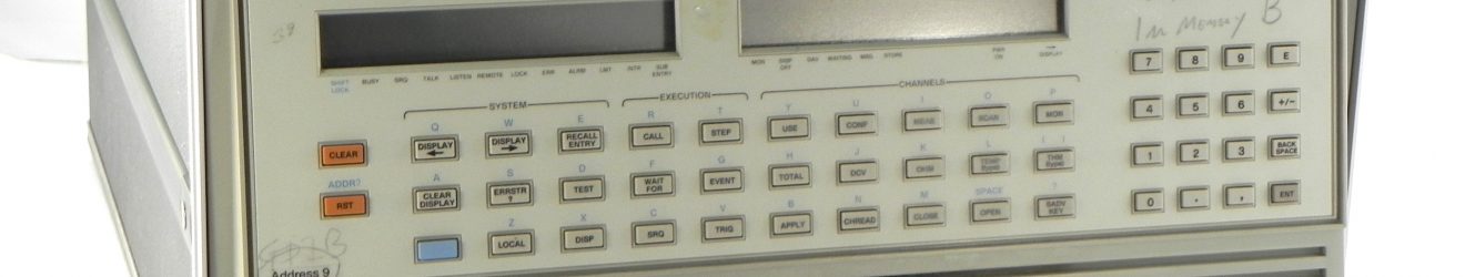 HP/Agilent 3852A Data Acquisition and Control System with 1 Meg Memory and (2) 44705A’s, 44708A and 44725A