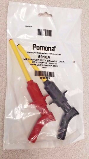 Pomona 5910A Maxi Pincer with Banana Jack, set of red and black