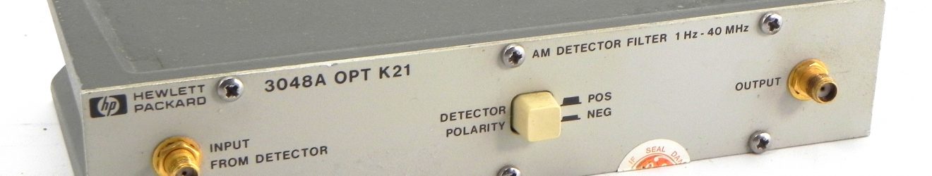 HP/Agilent Keysight 3048A-K21 AM detector Filter 1 Hz – 40 MHz for 3048A Phase Noise System