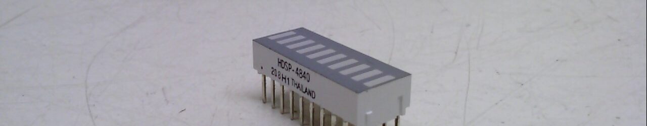 Avago HDSP-4840 Lot of 4, LED Bar Graph, 10 Segment, Yellow