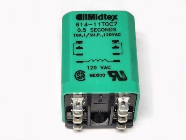 Midtex 614-11T0C7 Lot of 2, Relay Coil 120VAC 0.5 Sec