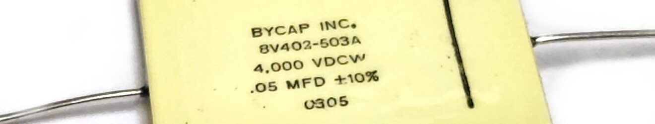 Bycap 8V402-503A Lot of 39, Capacitor, 4,000 VDCW, .05 MFD +/-10%