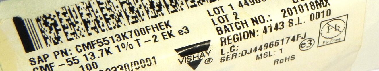 Vishay CMF5513K700FHEK Lot of 250, Metal Film Resistors – Through Hole 1/2W 13.7Kohms 1%