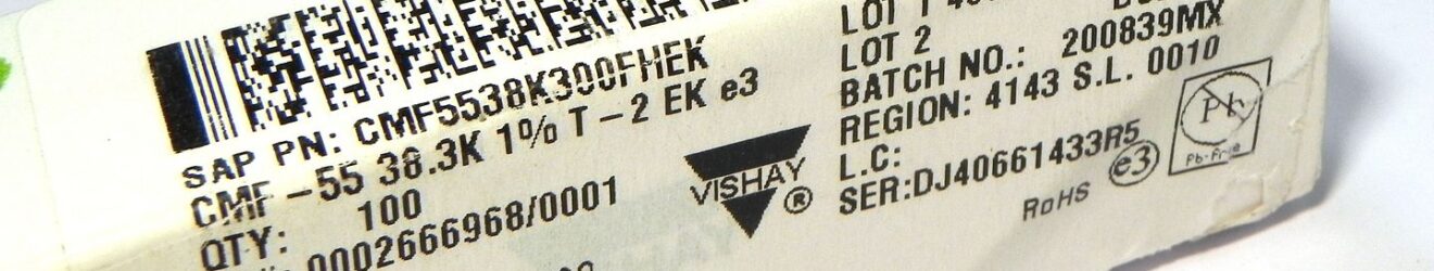 Vishay CMF5538K300FHEK Lot of 100, Metal Film Resistors – Through Hole 1/2watt 38.3Kohm 1%