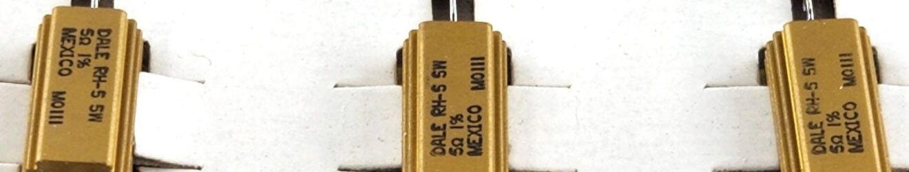 Dale RH-5-5 Lot of 17, 5 Ohms Ã‚Â±1% 5W Wirewound Chassis Mount Resistor