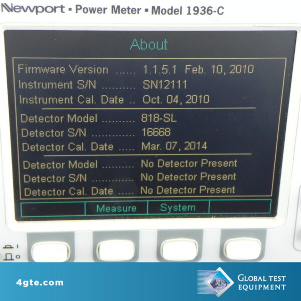 Newport 1936-C Single Channel Optical Power and Energy Meter.