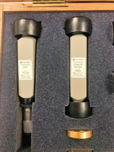 Calibration kit for WR-22, 33-50 GHz, used for precise mechanical calibration.