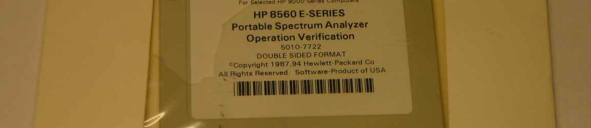 Keysight 5010-7722 8560 E-Series Operation Verification Software, Rev C.01.00