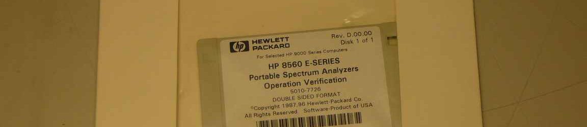 Keysight 5010-7726 Operation Verification Software for 8560 E-Series, Rev D.00.00