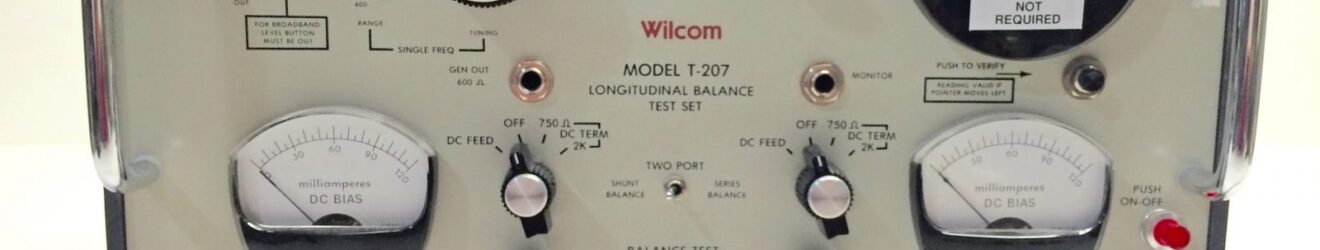 Wilcom T207 Longitudinal Balance Test Set