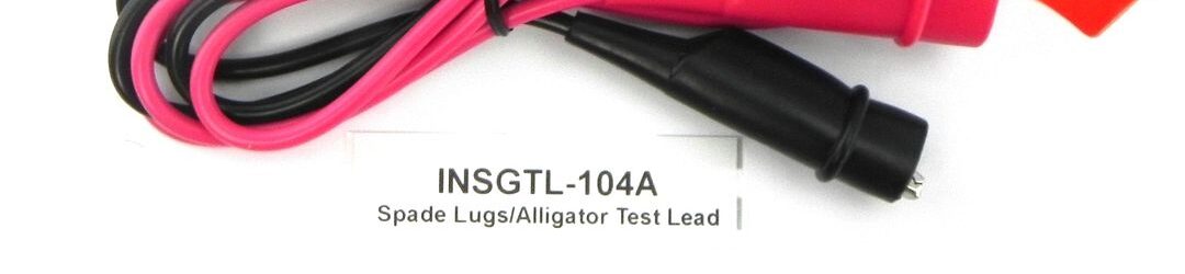 Instek GTL-104A Spade Lugs/Alligator Test Lead, 10A for GPR-U/H/M/PSP/PST/PSS/PSM/GPS/GPC Series Power Supplies