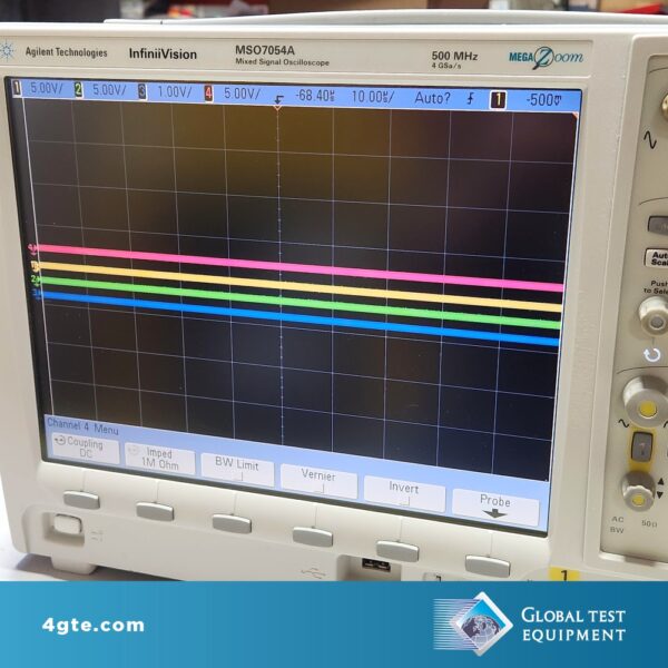 Keysight MSO7054A Mixed Signal Oscilloscope: 500 MHz, 4 analog plus 16 digital channels