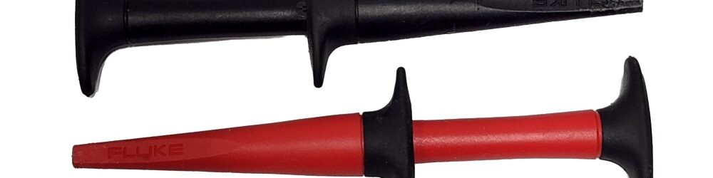 Fluke AC280 SureGrip Hook Clips, Red-Black Pair