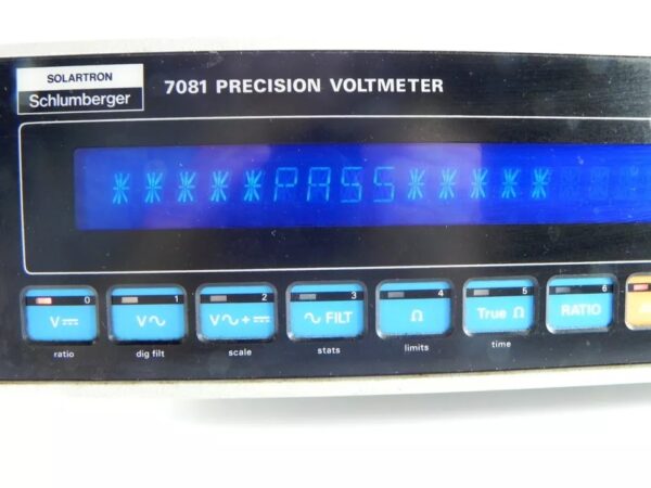 Schlumberger 7081 Precision Voltmeter, 8.5 Digit With 2 Input Leads - With Cal Key