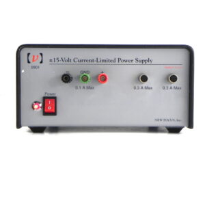 Quality ±15V current-limited power supply with GND, power switch, and output terminals.