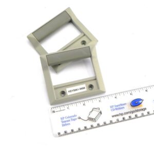 Handle pair for Keysight 5061-9688, 2U rack mount, mint gray color, 88mm size.