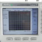 Anritsu S312D Site Master Cable & Antenna Analyzer with display screen showing signal analysis.