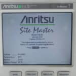 Anritsu S312D Site Master cable and antenna analyzer display screen.