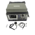 Communication service analyzer with accessories for testing and measurement.