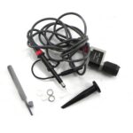 Oscilloscope passive probe with accessories for testing and measurement.