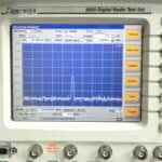 Aeroflex 3920 digital radio test set with spectrum analyzer display and control buttons.